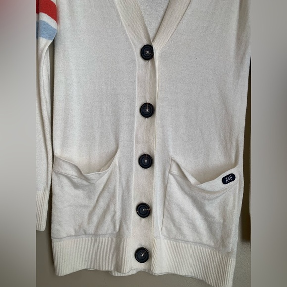 Abercrombie & Fitch cardigan sweater letterman long y2k vintage light academia - Picture 3 of 7